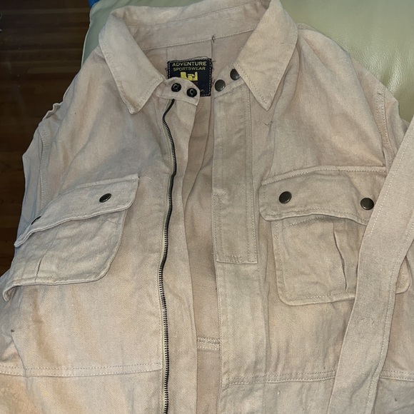 Vintage Men’s Adventure Sportswear Military field jacket. Khaki beige. Large - Picture 2 of 8